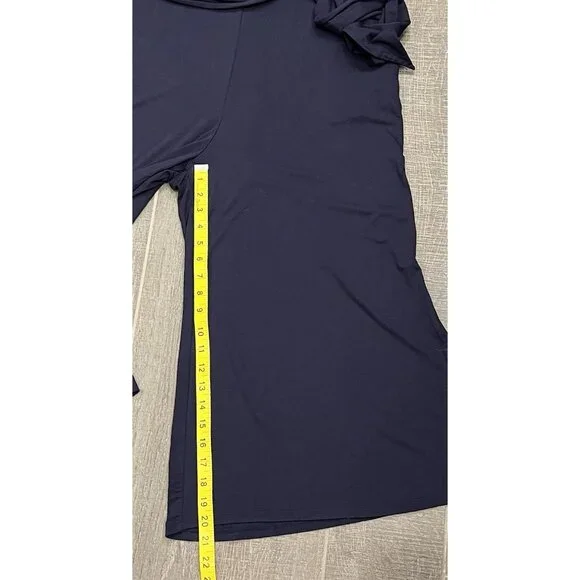 BODEN Beatrice Jersey Jumpsuit Size 8P Navy pockets Stretch Long Sleeves Belt - Picture 10 of 16